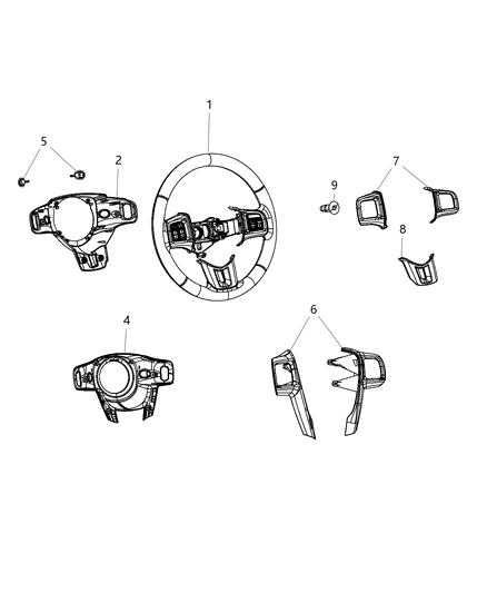 2016 Dodge Grand Caravan Trim Plate, Lower Diagram for 1VZ35XSAAA