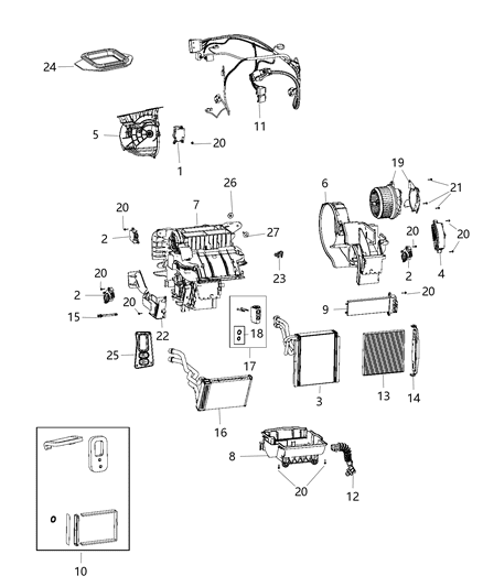 2014 Jeep Cherokee Temperature Sensor Diagram for 68223056AA