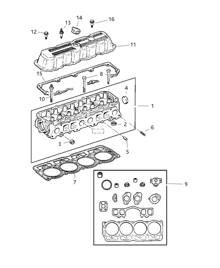 2002 Dodge Dakota Cylinder Head Diagram 1 - Thumbnail