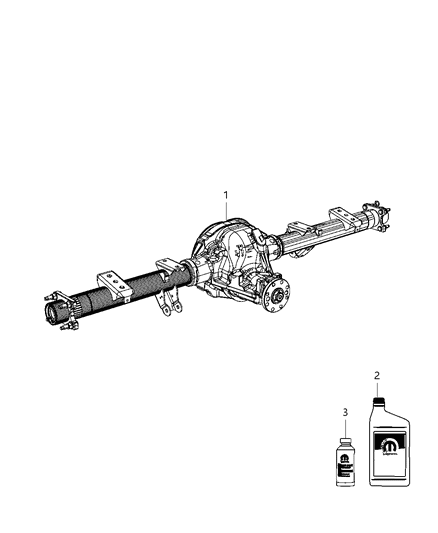 2010 Dodge Dakota Rear Axle Assembly Diagram 1 - Thumbnail