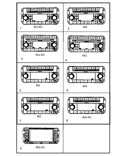 2010 Dodge Ram 1500 Radio Am/Fm/Cd/SDARS Diagram for 68021163AD