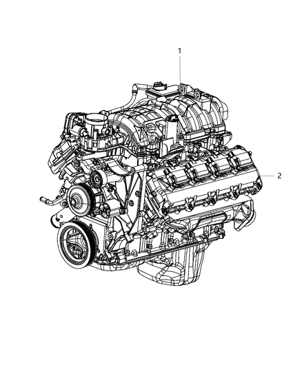 2018 Ram 2500 Engine Assembly And Service Long Block Diagram 2 - Thumbnail