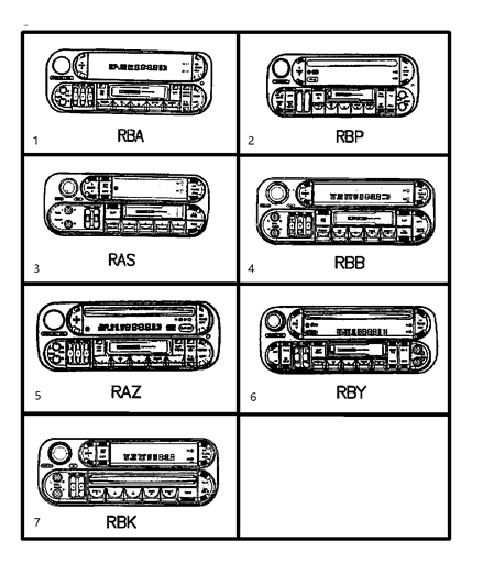 2001 Dodge Durango AM/FM Radio Diagram for 56038623AF
