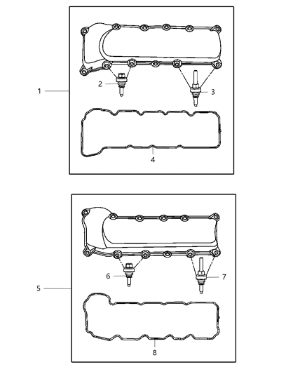 2007 Dodge Durango Cylinder Head And Cover And Mounting Diagram 3 - Thumbnail