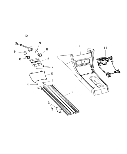 2018 Dodge Charger Bracket Diagram for 4595990AE