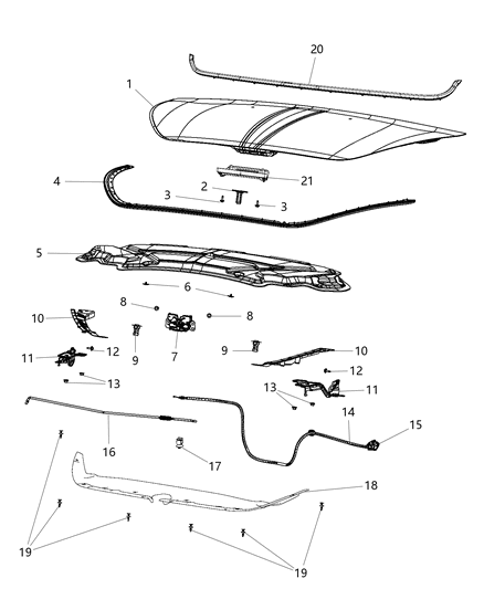 2016 Dodge Dart Lock, Front Diagram for 68261144AA