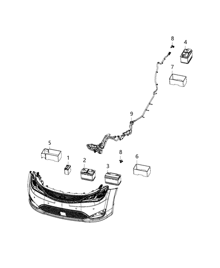 2019 Chrysler Pacifica Battery Storage Diagram for BPAH6650AA