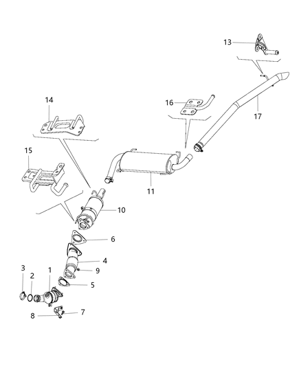 2020 Ram ProMaster 2500 Exhaust System Diagram 1 - Thumbnail