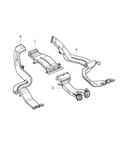2020 Ram 3500 Cab Chassis Ducts, Rear Diagram