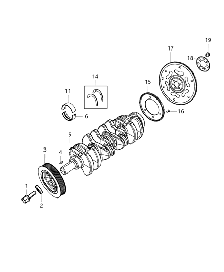 2020 Jeep Cherokee Drive Plate Diagram for 52108810AB
