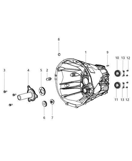 2012 Jeep Wrangler Front Case & Related Parts Diagram 1 - Thumbnail