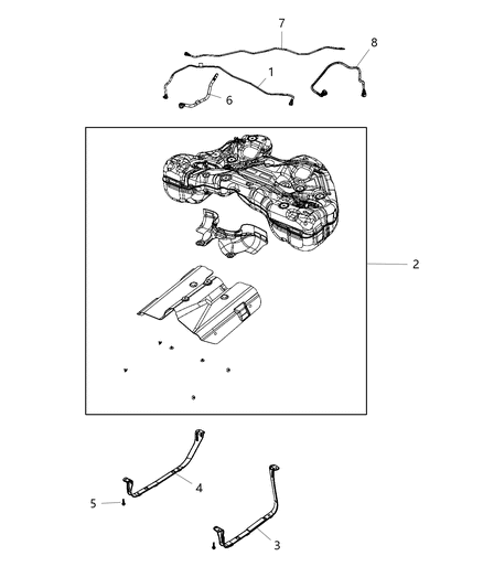2020 Dodge Charger Fuel Tank And Related Parts Diagram 1 - Thumbnail