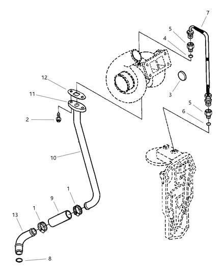 1998 Dodge Ram 3500 Regular Cab Oil Lines Diagram 2 - Thumbnail