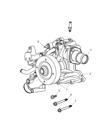 2004 Dodge Durango Water Pump & Related Parts Diagram 2 - Thumbnail