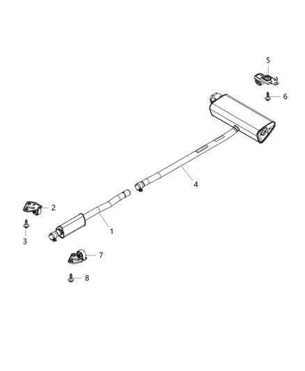 2019 Jeep Renegade Exhaust System Diagram 1 - Thumbnail