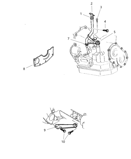 2000 Chrysler Sebring Convertible Transaxle Mounting & Miscellaneous Parts Diagram