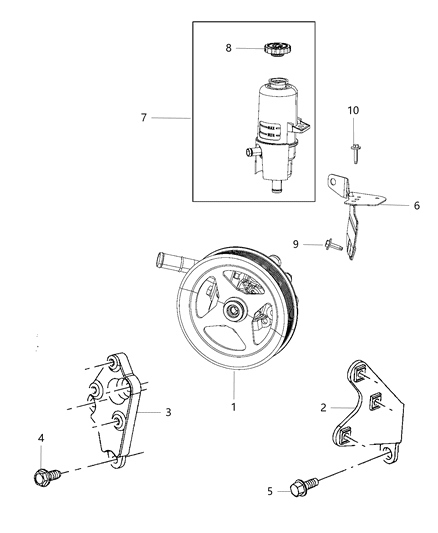 2015 Ram 5500 Power Steering Pump & Reservoir Diagram 2 - Thumbnail