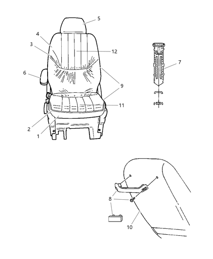 2006 Chrysler Town & Country Pad Heater Cushion Diagram for 5080876AA