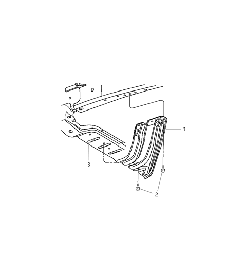 2007 Dodge Ram 3500 Cab Chassis Skid Plates & Mounting Diagram 2 - Thumbnail