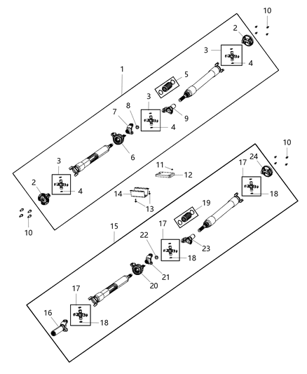 2020 Ram 2500 Drive Shaft, Rear Diagram 2 - Thumbnail