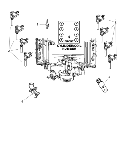 2009 Jeep Grand Cherokee Spark Plug Diagram for SPLZFR5C11