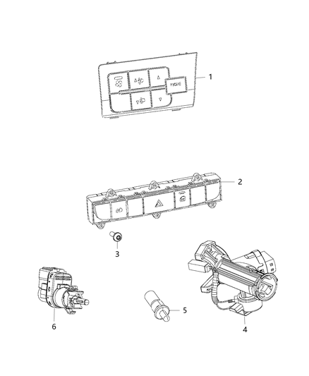 2014 Ram ProMaster 2500 Switches - Instrument Panel Diagram