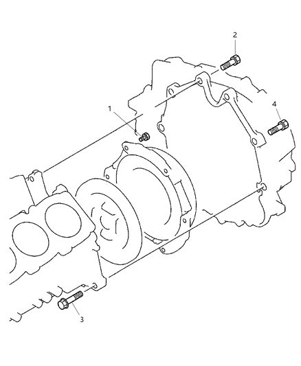 2005 Chrysler Sebring Coupe Transaxle Mounting of Manual Transmission Diagram 1 - Thumbnail