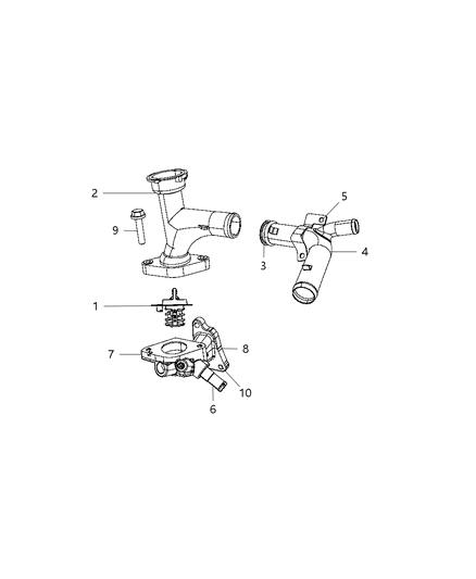 2010 Chrysler PT Cruiser Inlet Tube Diagram for 4621491AB