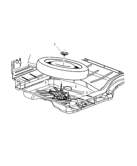 2006 Dodge Charger Jack Scissors Diagram for 4895015AA