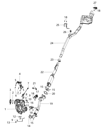 2020 Jeep Compass Isolator, Front Diagram for 68312971AB