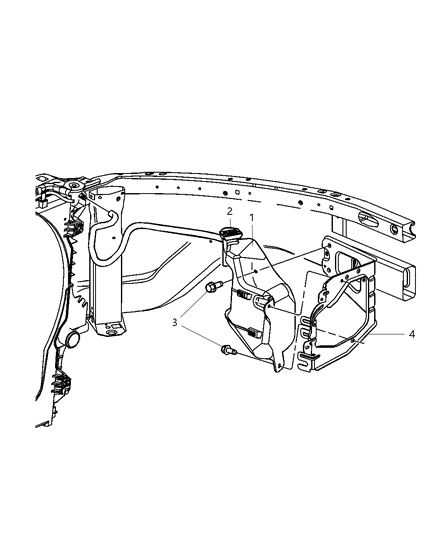 2010 Dodge Ram 3500 Bottle Coolant Recovery Diagram for 55057130AC