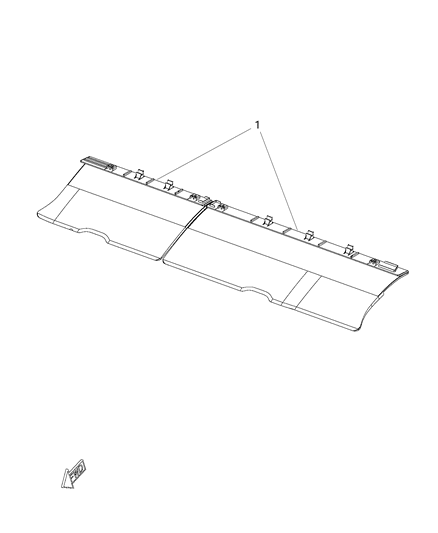 2018 Chrysler Pacifica Carpet Covers - Rear Diagram