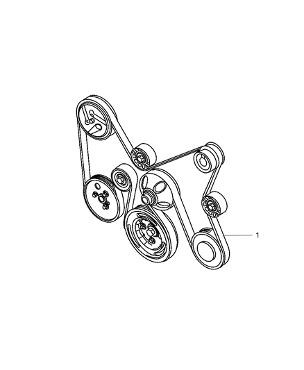 2007 Jeep Grand Cherokee Drive Belts Diagram 1 - Thumbnail