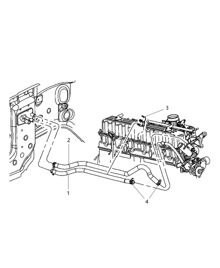 2006 Jeep Wrangler Heater Hoses Diagram 2 - Thumbnail