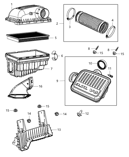 2012 Ram 1500 Air Cleaner Diagram 1 - Thumbnail