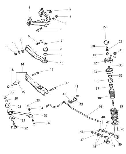 2000 Chrysler Sebring Nut Hexagon Flange M12X1.75 Diagram for MB288463