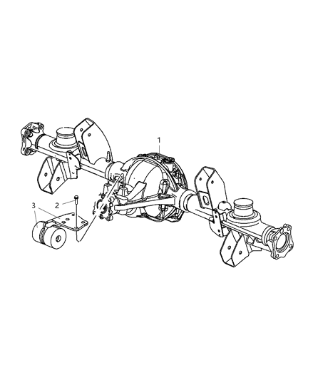 2006 Jeep Grand Cherokee Axle Assembly, Rear Diagram 1 - Thumbnail