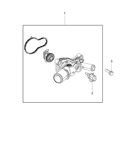 2016 Jeep Renegade Thermostat & Related Parts Diagram 1 - Thumbnail