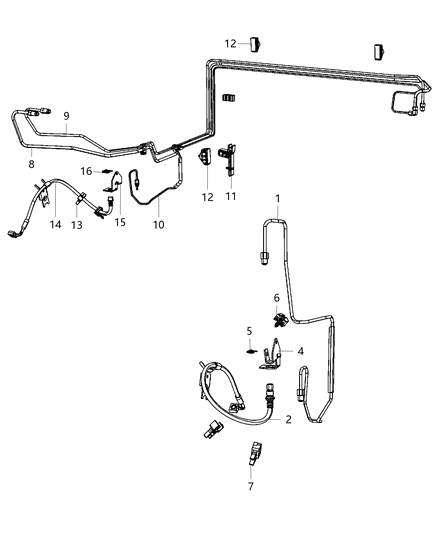 2012 Chrysler 300 Front Brake Lines & Hoses Diagram 3 - Thumbnail