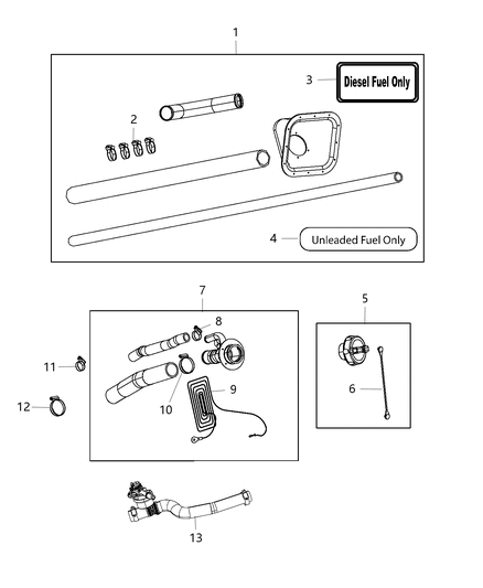 2020 Ram 3500 Cab Chassis Fuel Tank Filler Tube Diagram