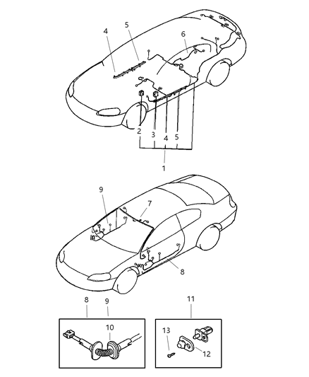 2004 Dodge Stratus Switch Courtesy Lamp Diagram for MR271892