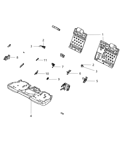 2012 Dodge Charger Rear Seat - Split Seat Diagram 1 - Thumbnail