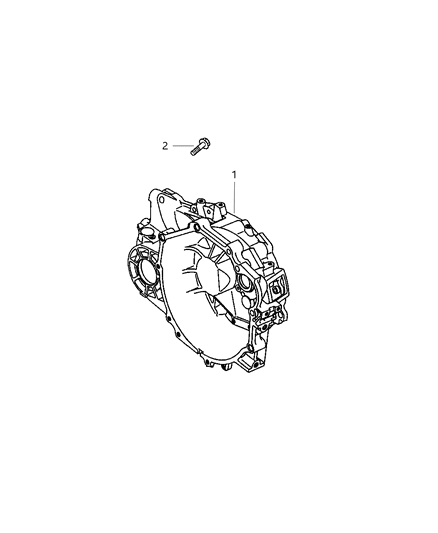 2002 Chrysler Sebring Coupe Housing - Clutch & Mounting Bolts Diagram