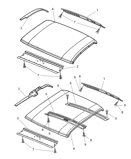 2002 Dodge Dakota Inner Side Rail, Driver Side Diagram for 55257167AB