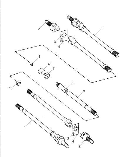2001 Dodge Ram 3500 Regular Cab Front Axle Shafts Diagram