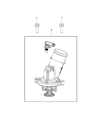 2018 Ram 3500 Cab Chassis Thermostat & Related Parts Diagram 1 - Thumbnail