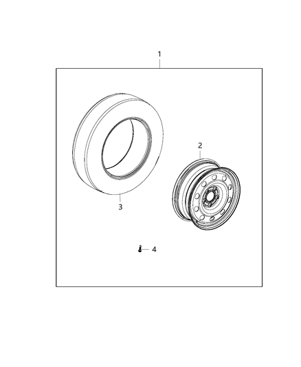 2017 Dodge Grand Caravan Emergency Kit, Spare Tire Diagram 1 - Thumbnail