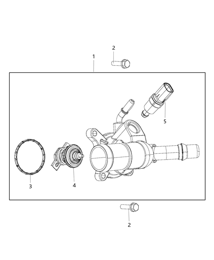 2013 Dodge Dart Thermostat & Related Parts Diagram 2 - Thumbnail