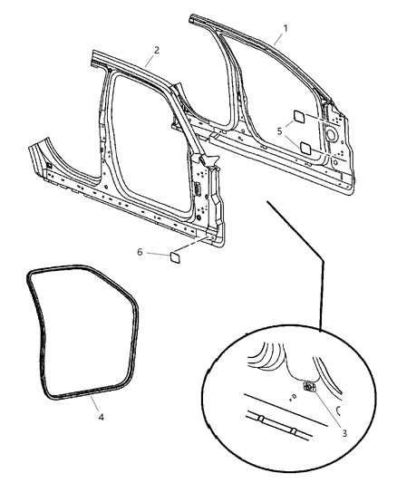 2008 Dodge Magnum Front Aperture Panel Diagram 2 - Thumbnail