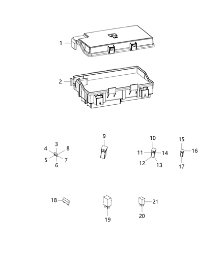 2016 Ram 3500 Cab Chassis Power Distribution Center, Intelligent Diagram